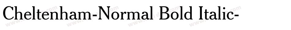 Cheltenham-Normal Bold Italic字体转换